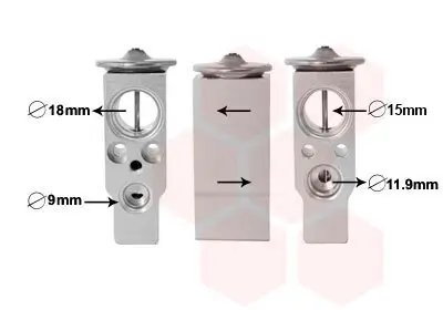 Expansionsventil, Klimaanlage VAN WEZEL 59001171 Bild Expansionsventil, Klimaanlage VAN WEZEL 59001171