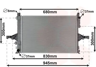 Kühler, Motorkühlung VAN WEZEL 59002114 Bild Kühler, Motorkühlung VAN WEZEL 59002114