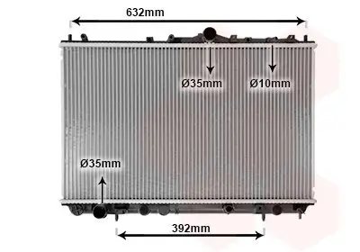 Kühler, Motorkühlung VAN WEZEL 59002124 Bild Kühler, Motorkühlung VAN WEZEL 59002124