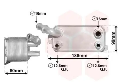 Ölkühler, Automatikgetriebe VAN WEZEL 59003170