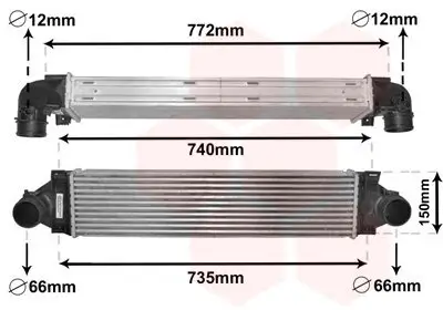 Ladeluftkühler VAN WEZEL 59004173 Bild Ladeluftkühler VAN WEZEL 59004173