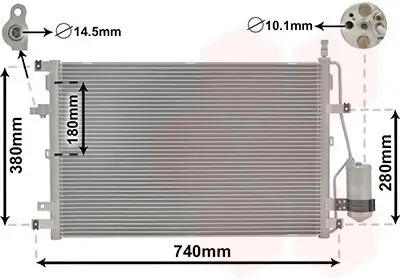 Kondensator, Klimaanlage VAN WEZEL 59005158 Bild Kondensator, Klimaanlage VAN WEZEL 59005158