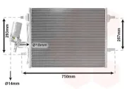 Kondensator, Klimaanlage VAN WEZEL 59005166