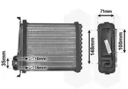 Wärmetauscher, Innenraumheizung VAN WEZEL 59006085