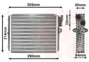 Wärmetauscher, Innenraumheizung VAN WEZEL 59006110