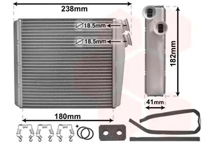 Wärmetauscher, Innenraumheizung VAN WEZEL 59006163 Bild Wärmetauscher, Innenraumheizung VAN WEZEL 59006163