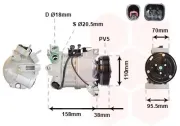 Kompressor, Klimaanlage 12 V VAN WEZEL 5900K143