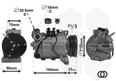 Kompressor, Klimaanlage 12 V VAN WEZEL 5900K183 Bild Kompressor, Klimaanlage 12 V VAN WEZEL 5900K183