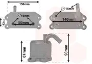 Ölkühler, Motoröl VAN WEZEL 59013702