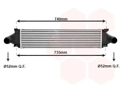 Ladeluftkühler VAN WEZEL 59014703