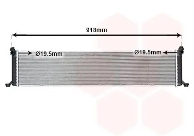 Kühler, Motorkühlung VAN WEZEL 69012700 Bild Kühler, Motorkühlung VAN WEZEL 69012700