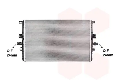 Kühler, Motorkühlung VAN WEZEL 69012704