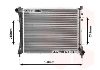 Kühler, Motorkühlung VAN WEZEL 73002098 Bild Kühler, Motorkühlung VAN WEZEL 73002098