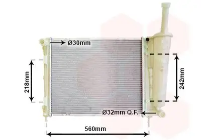 Kühler, Motorkühlung VAN WEZEL 73002099 Bild Kühler, Motorkühlung VAN WEZEL 73002099