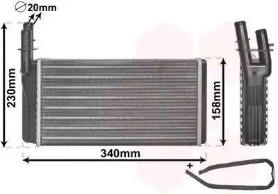 Wärmetauscher, Innenraumheizung VAN WEZEL 73006074