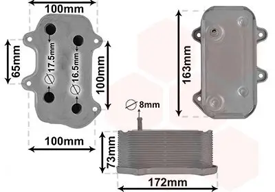 Ölkühler, Motoröl VAN WEZEL 74013701