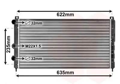 Kühler, Motorkühlung VAN WEZEL 76002003