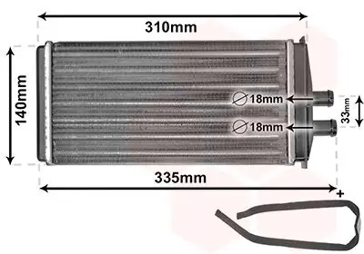 Wärmetauscher, Innenraumheizung VAN WEZEL 76006016