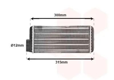 Wärmetauscher, Innenraumheizung VAN WEZEL 76006017 Bild Wärmetauscher, Innenraumheizung VAN WEZEL 76006017