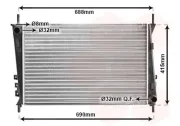 Kühler, Motorkühlung VAN WEZEL 77002037