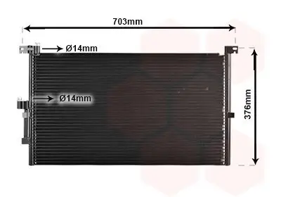 Kondensator, Klimaanlage VAN WEZEL 77005032