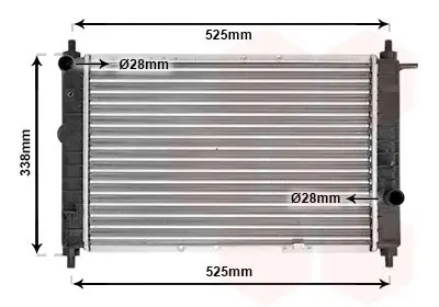 Kühler, Motorkühlung VAN WEZEL 81002007 Bild Kühler, Motorkühlung VAN WEZEL 81002007