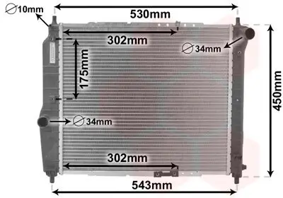 Kühler, Motorkühlung VAN WEZEL 81002066 Bild Kühler, Motorkühlung VAN WEZEL 81002066