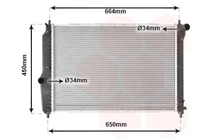 Kühler, Motorkühlung VAN WEZEL 81002067 Bild Kühler, Motorkühlung VAN WEZEL 81002067