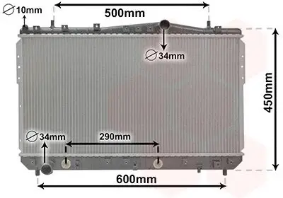 Kühler, Motorkühlung VAN WEZEL 81002074 Bild Kühler, Motorkühlung VAN WEZEL 81002074