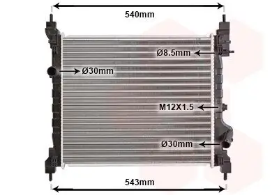 Kühler, Motorkühlung VAN WEZEL 81002141 Bild Kühler, Motorkühlung VAN WEZEL 81002141