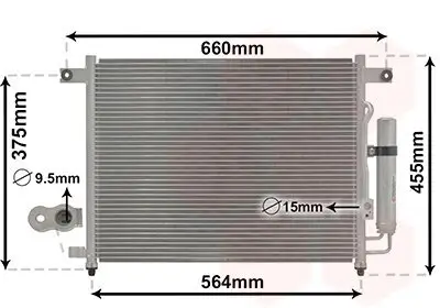 Kondensator, Klimaanlage VAN WEZEL 81005049