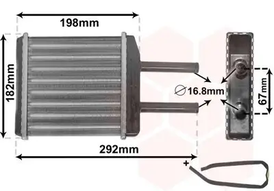Wärmetauscher, Innenraumheizung VAN WEZEL 81006024