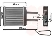 Wärmetauscher, Innenraumheizung VAN WEZEL 81006024