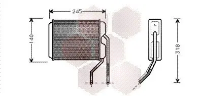 Wärmetauscher, Innenraumheizung VAN WEZEL 81006026