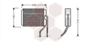 Wärmetauscher, Innenraumheizung VAN WEZEL 81006026