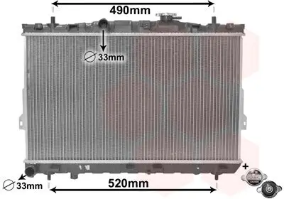 Kühler, Motorkühlung VAN WEZEL 82002104 Bild Kühler, Motorkühlung VAN WEZEL 82002104