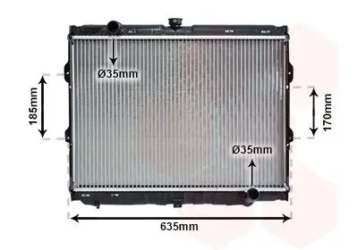 Kühler, Motorkühlung VAN WEZEL 82002108 Bild Kühler, Motorkühlung VAN WEZEL 82002108