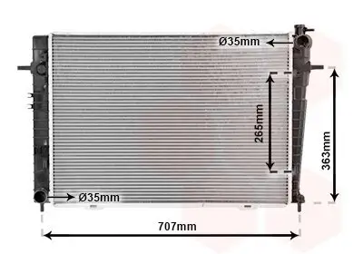 Kühler, Motorkühlung VAN WEZEL 82002126 Bild Kühler, Motorkühlung VAN WEZEL 82002126