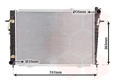 Kühler, Motorkühlung VAN WEZEL 82002167 Bild Kühler, Motorkühlung VAN WEZEL 82002167