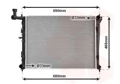 Kühler, Motorkühlung VAN WEZEL 82002179 Bild Kühler, Motorkühlung VAN WEZEL 82002179