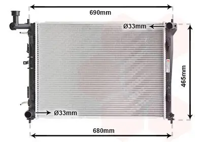 Kühler, Motorkühlung VAN WEZEL 82002180 Bild Kühler, Motorkühlung VAN WEZEL 82002180