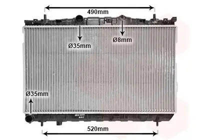 Kühler, Motorkühlung VAN WEZEL 82002187 Bild Kühler, Motorkühlung VAN WEZEL 82002187