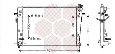 Kühler, Motorkühlung VAN WEZEL 82002203