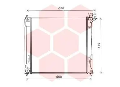 Kühler, Motorkühlung VAN WEZEL 82002284 Bild Kühler, Motorkühlung VAN WEZEL 82002284