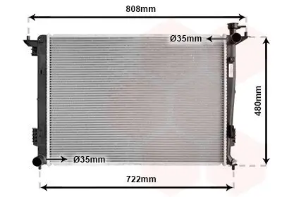Kühler, Motorkühlung VAN WEZEL 82002285 Bild Kühler, Motorkühlung VAN WEZEL 82002285