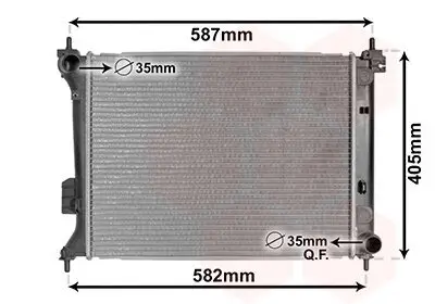 Kühler, Motorkühlung VAN WEZEL 82002302 Bild Kühler, Motorkühlung VAN WEZEL 82002302