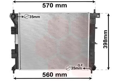 Kühler, Motorkühlung VAN WEZEL 82002338 Bild Kühler, Motorkühlung VAN WEZEL 82002338