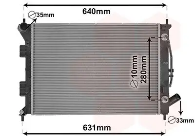 Kühler, Motorkühlung VAN WEZEL 82002436 Bild Kühler, Motorkühlung VAN WEZEL 82002436