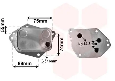 Ölkühler, Motoröl VAN WEZEL 82003288 Bild Ölkühler, Motoröl VAN WEZEL 82003288