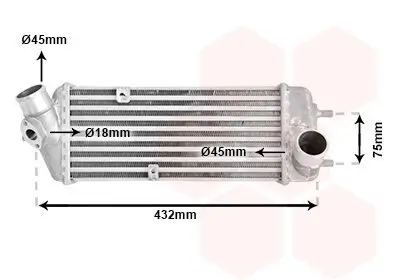 Ladeluftkühler VAN WEZEL 82004235